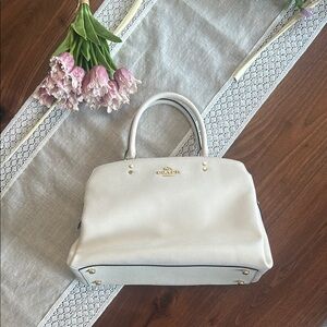 Coach White Leather Handbag